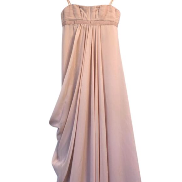 NWT BCBGMAXAZRIA Strapless Chiffon Formal Long Pink Dress | 2 - Picture 2 of 11
